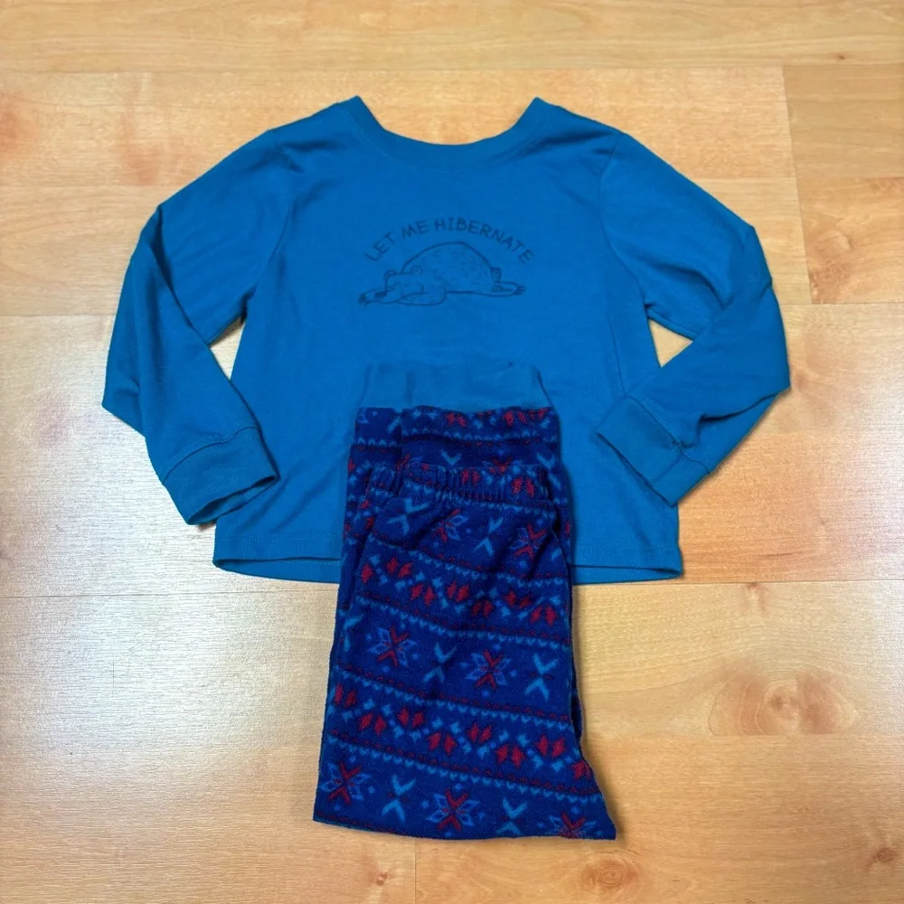 LL Bean 4-Piece Warm Long Sleeve Vintage Style Pajama Sets Bundle Size 4T